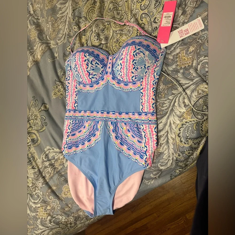 Lilly Pulitzer Seaside Shindig Bathing Suit size 12 - Picture 3 of 4